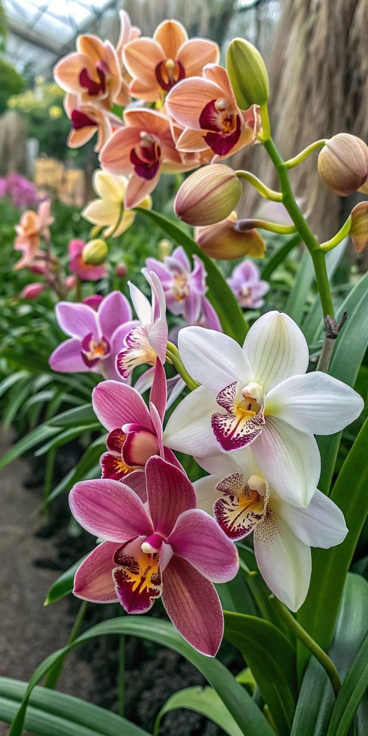Orquídea Phalaenopsis rosa em vaso de vidro